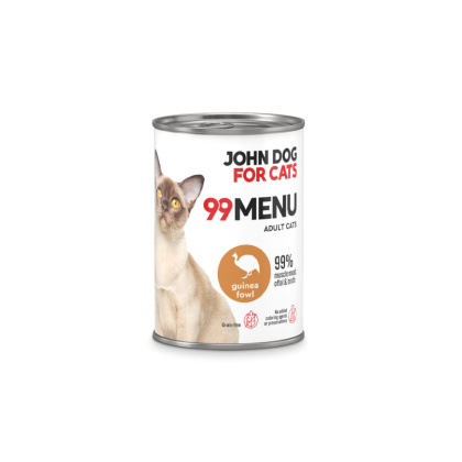 99 MENU John Dog for Cats kurczak i perliczka - karma mokra dla kota 400g