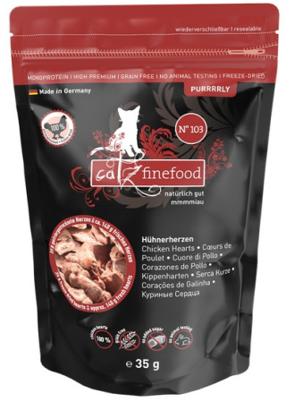 Catz Finefood Purrrrly N.103 liofilizowane serca kurczaka 35g