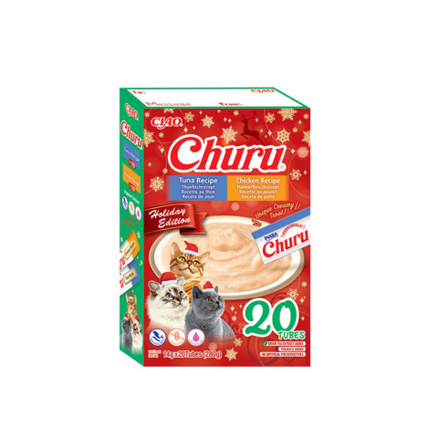 INABA Cat Churu HOLIDAY BOX - kremowe przysmaki dla kotów świąteczny zestaw 20x14g