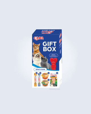 INABA Cat Ciao GIFTBOX 13 przysmaków + łyżeczka - świąteczny zestaw dla kota