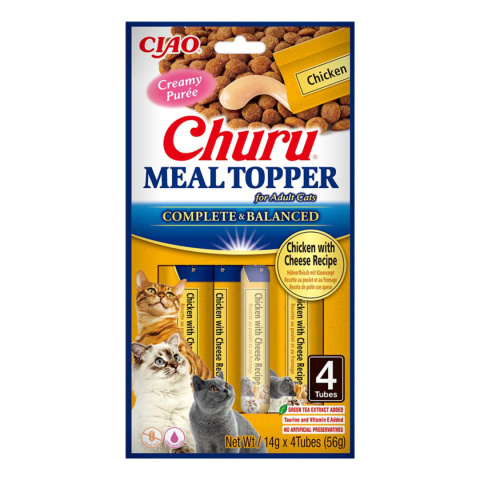 INABA Cat Meal Topper Chicken Cheese dosmaczacz dla kotów 4x14g