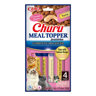 INABA Cat Meal Topper Tuna Salmon dosmaczacz dla kotów 4x14g