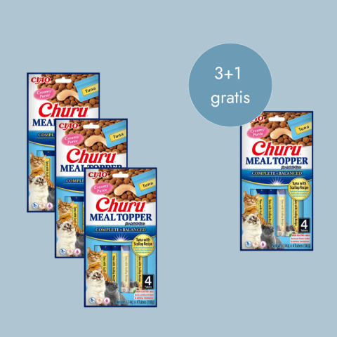 3+1 Gratis INABA Cat Meal Topper Tuna Scallop dosmaczacz dla kotów