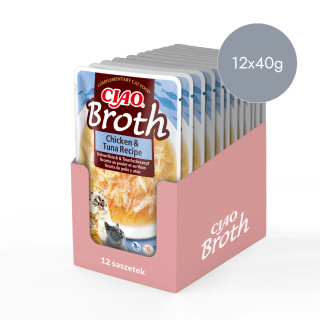 Inaba Ciao Broth kurczak z tuńczykiem w rosole - karma uzupełniająca dla kota 12x40g