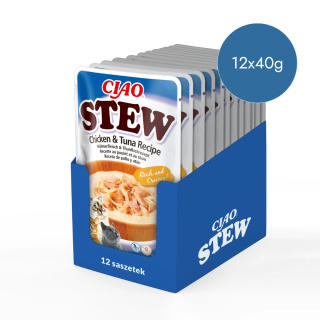 Inaba Ciao Stew kurczak i tuńczyk - potrawka w sosie dla kota 12x40g