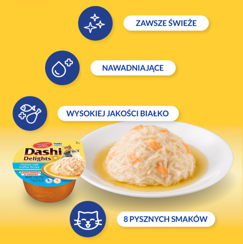 Inaba Dashi Delights kurczak i przegrzebki - karma uzupełniająca dla kota 70g