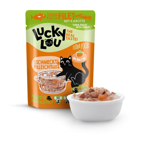 Lucky Lou Extrafood tuńczyk i marchewka w bulionie 70g