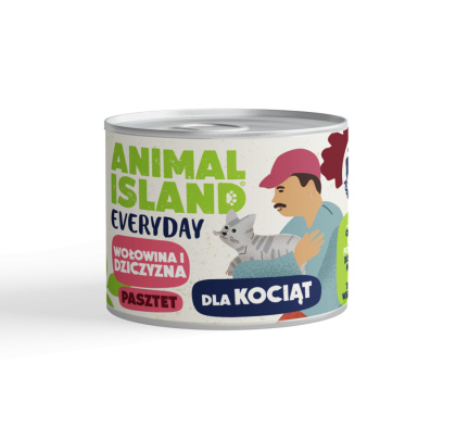 Animal Island Everyday dla kociąt wołowina i dziczyzna - pasztet 185g