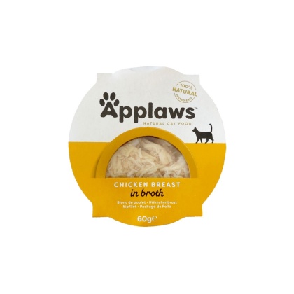 APPLAWS Cat pierś z kurczaka z ryżem w miseczce dla kota 60g