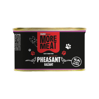 BUBAlicious More Meat Pure Pheasant - karma dla kota mono bażant 185g