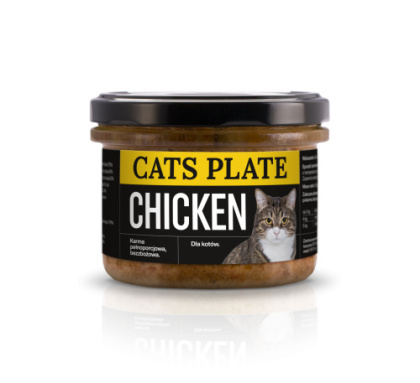 Cats Plate Kurczak 180g karma monobiałkowa dla kota