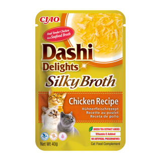 Inaba Dashi Delights Silky Broth Chicken - karma uzupełniająca dla kota w bulionie 40g