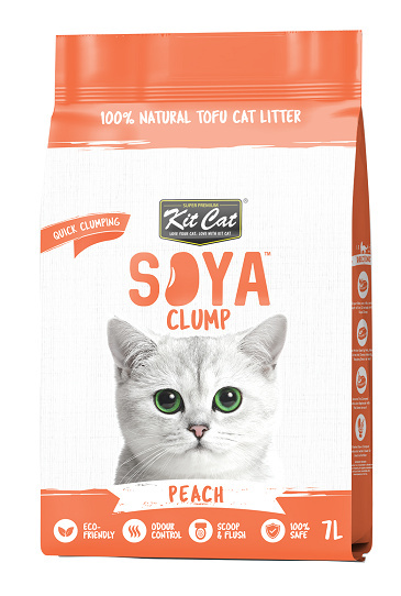 Kit Cat Soya Clump Peach - eko żwirek sojowy 2,5kg