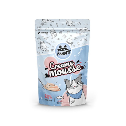 Mr. Bandit Creamy Mousse - kremowy przysmak dla kota łosoś 60g