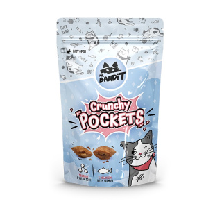 Mr. Bandit Crunchy Pockets z łososiem - przysmak dla kota 40g