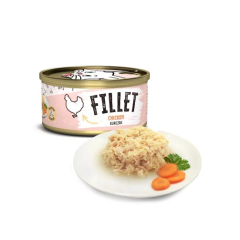 Mr. Bandit Fillet - karma uzupełniająca dla kota kurczak 80g Mr. Bandit Fillet - karma uzupełniająca dla kota kurczak 80g