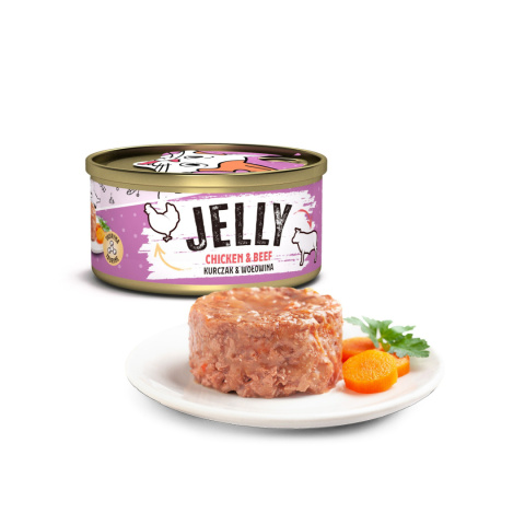 Mr. Bandit Jelly - karma uzupełniająca dla kota kurczak z wołowiną 80g