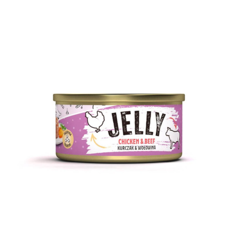 Mr. Bandit Jelly - karma uzupełniająca dla kota kurczak z wołowiną 80g