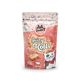 Mr. Bandit Juicy Rolls - przysmak dla kota kurczak i wołowina 60g