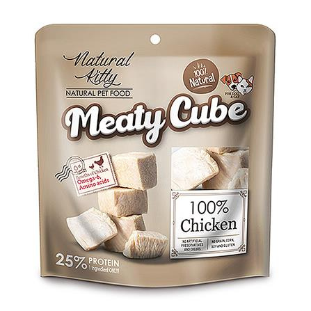 Natural Kitty Meaty Cube kostki z kurczaka - przysmak dla kota 60g