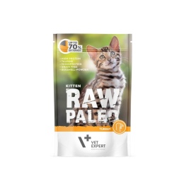 RAW PALEO KITTEN TURKEY - mokra karma dla kociąt indyk 100g