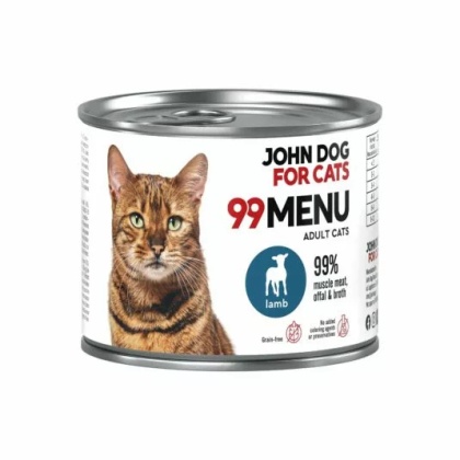 99 MENU John Dog for Cats kurczak i jagnięcina - karma mokra dla kota 200g
