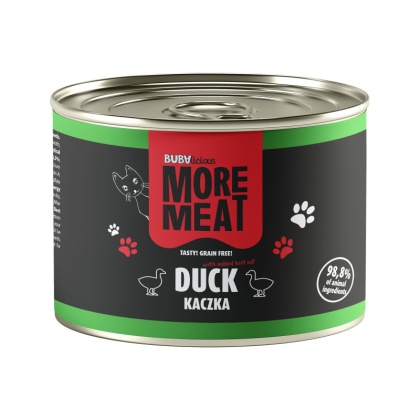 BUBAlicious More Meat Pure Duck - karma dla kota mono kaczka 185g