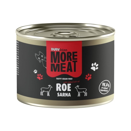 BUBAlicious More Meat Pure Roe - karma dla kota mono sarna 185g