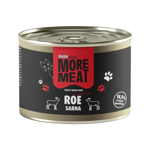 BUBAlicious More Meat Pure Roe - karma dla kota mono sarna 185g BUBAlicious More Meat Pure Roe - karma dla kota mono sarna 185g