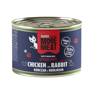 BUBAlicious More Meat kurczak królik - karma dla kota 185g