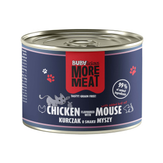 BUBAlicious More Meat kurczak mysz - karma dla kota 185g