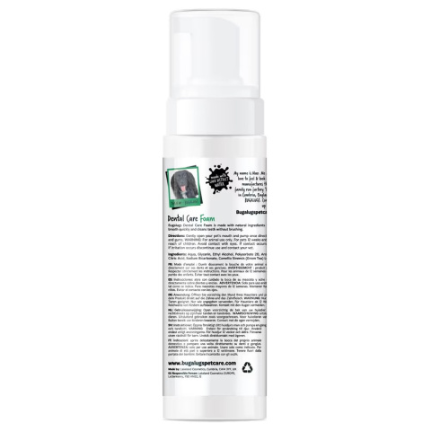 Bugalugs Dental Care Foam 200ml - pianka do zębów dla kota niewymagająca szczotkowania miętowa