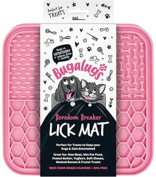 Bugalugs Lick Mat - mata do lizania dla kota 3 rodzaje wypustek - kolor różowy
