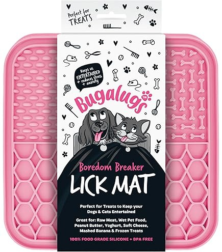 Bugalugs Lick Mat - mata do lizania dla kota 3 rodzaje wypustek - kolor różowy Bugalugs Lick Mat - mata do lizania dla kota 3 rodzaje wypustek - kolor różowy