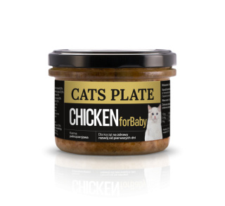 Cats Plate for Baby Chicken - karma z mięsa kurczaka dla kociąt 180g