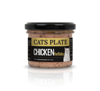 Cats Plate for Baby Chicken - karma z mięsa kurczaka dla kociąt 100g