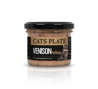 Cats Plate for Baby Venison - karma z mięsa daniela dla kociąt 100g