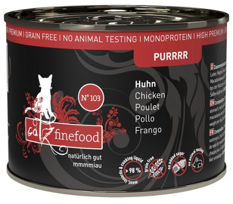 Catz Finefood Purrrr N.103 Drób - karma dla kota 200g Catz Finefood Purrrr N.103 Drób - karma dla kota 200g