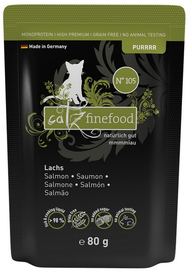 Catz Finefood Purrrr N.105 Łosoś - saszetka dla kota 80g Catz Finefood Purrrr N.105 Łosoś - saszetka dla kota 80g