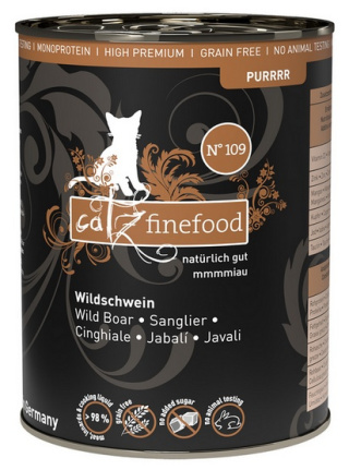 Catz Finefood Purrrr N.109 Dzik - karma dla kota 400g