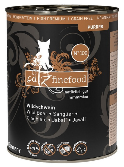 Catz Finefood Purrrr N.109 Dzik - karma dla kota 400g Catz Finefood Purrrr N.109 Dzik - karma dla kota 400g