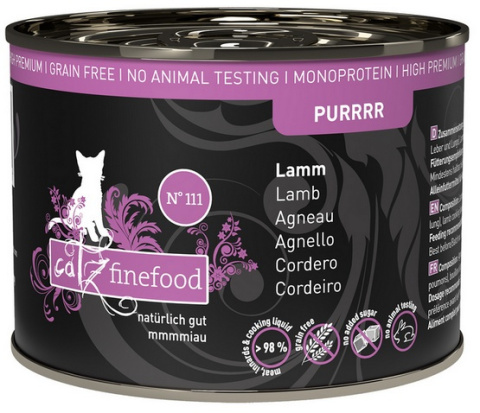 Catz Finefood Purrrr N.111 Jagnięcina - karma dla kota 200g Catz Finefood Purrrr N.111 Jagnięcina - karma dla kota 200g