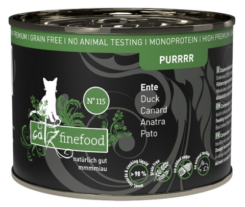 Catz Finefood Purrrr N.115 Kaczka - karma dla kota 200g Catz Finefood Purrrr N.115 Kaczka - karma dla kota 200g