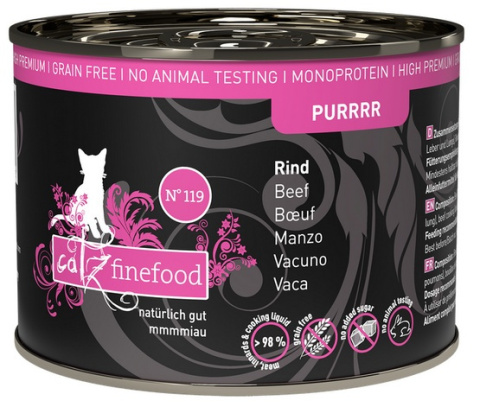 Catz Finefood Purrrr N.119 Wołowina - karma dla kota 200g Catz Finefood Purrrr N.119 Wołowina - karma dla kota 200g