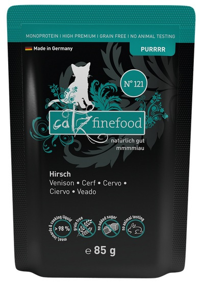 Catz Finefood Purrrr N.121 Jeleń - saszetka dla kota 85g Catz Finefood Purrrr N.121 Jeleń - saszetka dla kota 85g