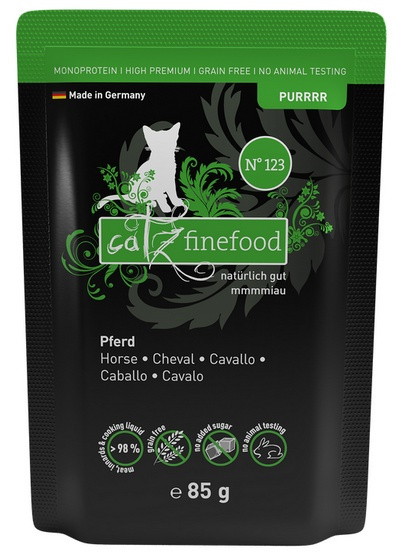 Catz Finefood Purrrr N.123 Konina - saszetka dla kota 85g Catz Finefood Purrrr N.123 Konina - saszetka dla kota 85g