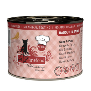 Catz Finefood Ragout N.603 Gęś i indyk - karma dla kota w sosie 190g