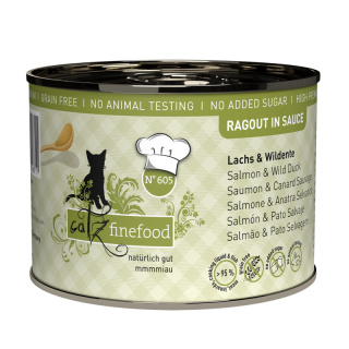 Catz Finefood Ragout N.605 Łosoś i dzika kaczka - karma dla kota w sosie 190g