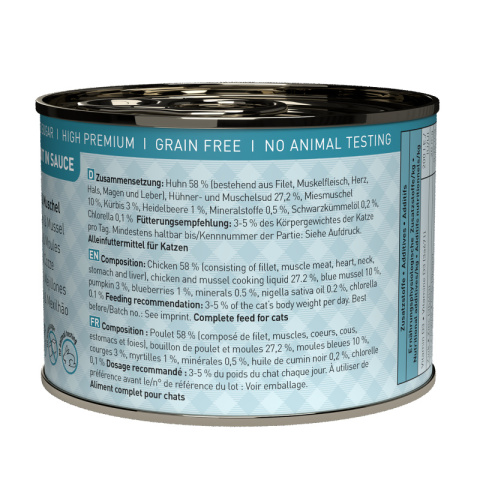 Catz Finefood Ragout N.613 Kurczak i omułek - karma dla kota w sosie 190g Catz Finefood Ragout N.613 Kurczak i omułek - karma dla kota w sosie 190g