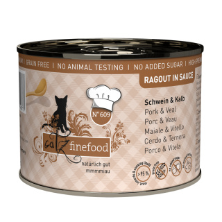 Catz Finefood Ragout N.609 Wieprzowina i cielęcina - karma dla kota w sosie 190g
